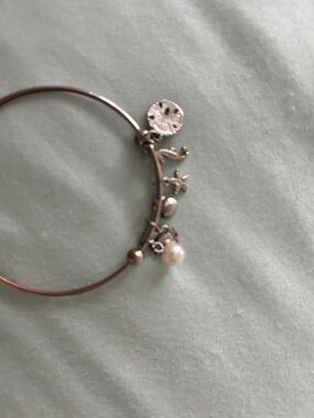 Silver-Tone Coastal Charm Bangle Bracelet